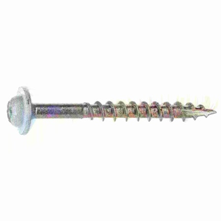 Saberdrive Wood Screw, #9, 1-3/4 in, White Steel Flange Round Head Torx Drive, 123 PK 54096